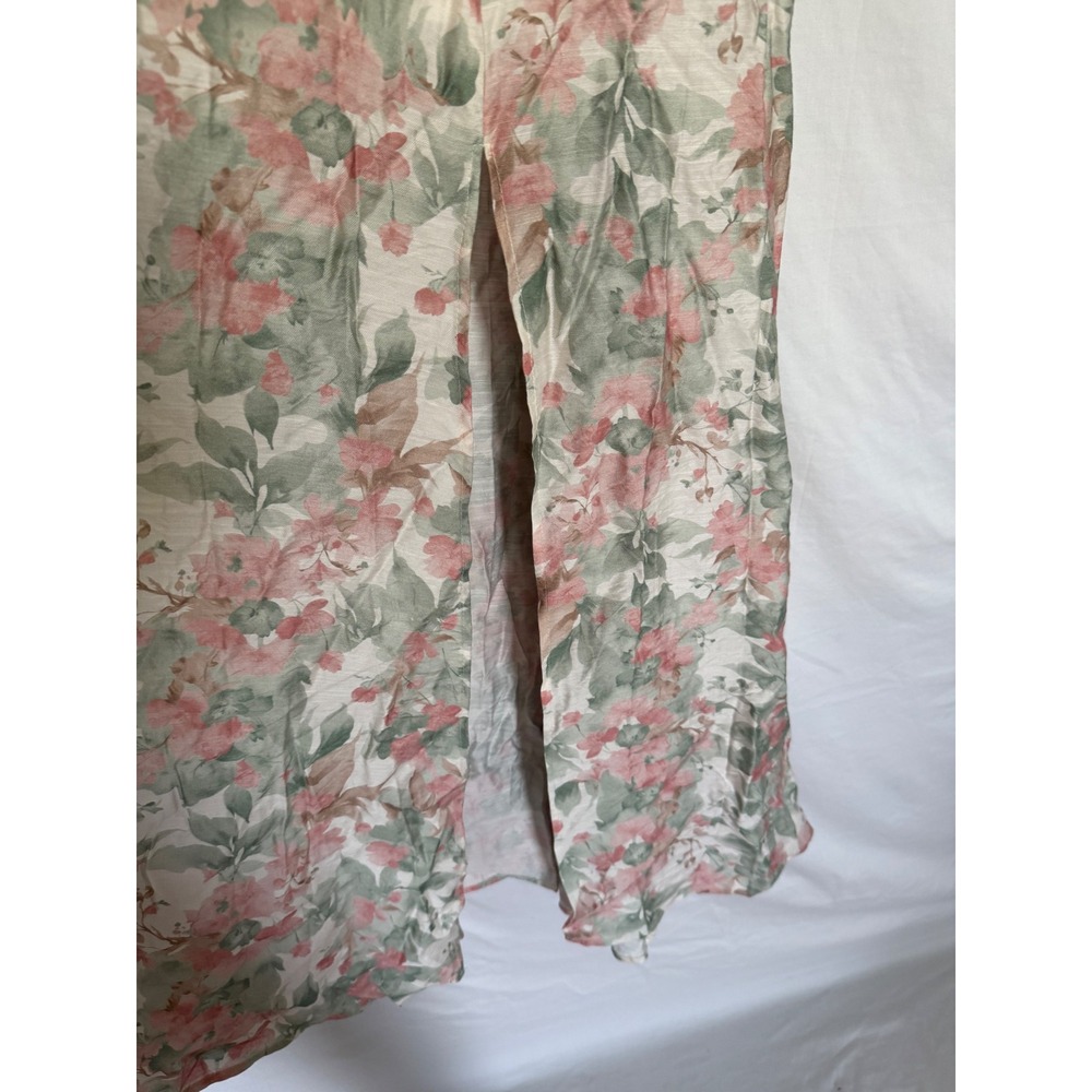 Baltic Born Elton Maxi Dress Sage and Blush floral tie-straps Slit Small NWT - Picture 7 of 10